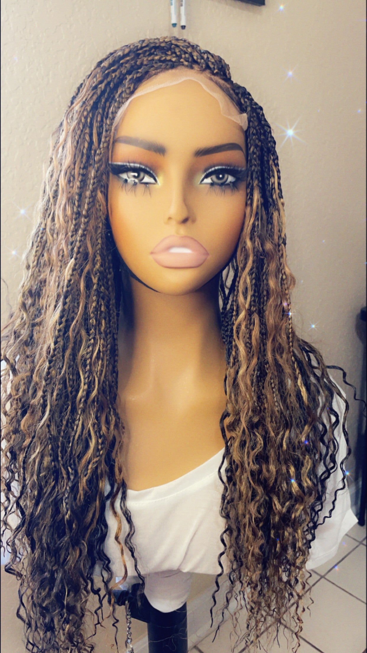 Multicolored Boho Closure Wig